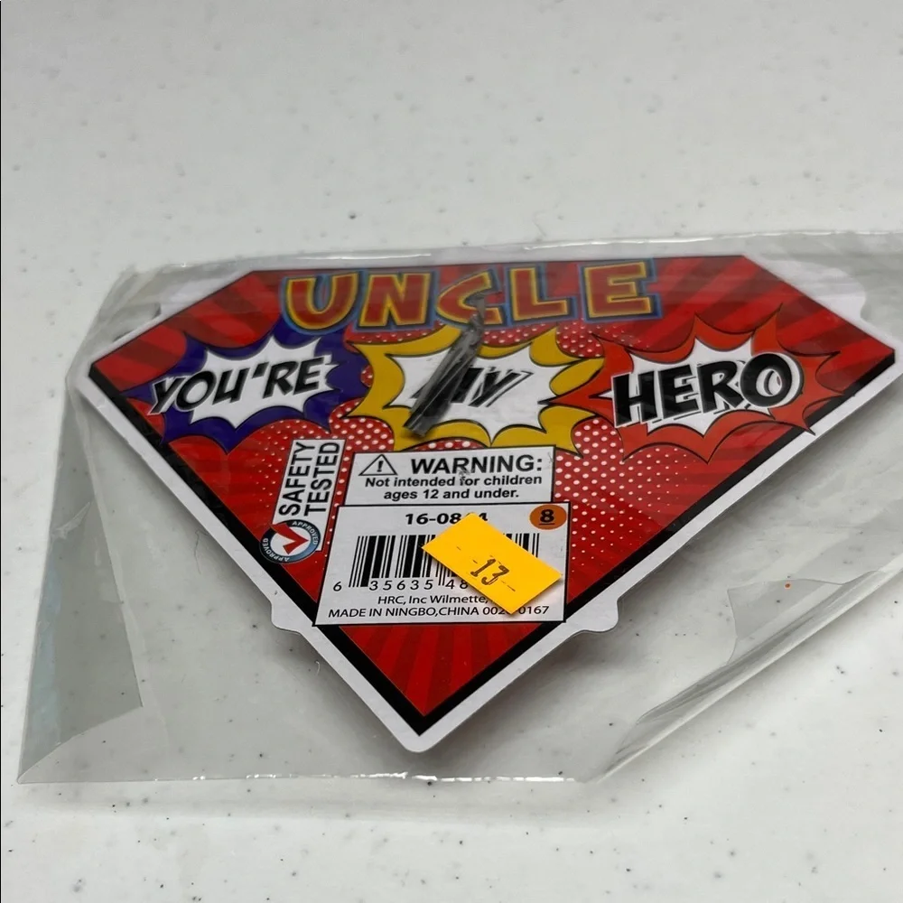 Super Uncle Key Ring keychain- Red